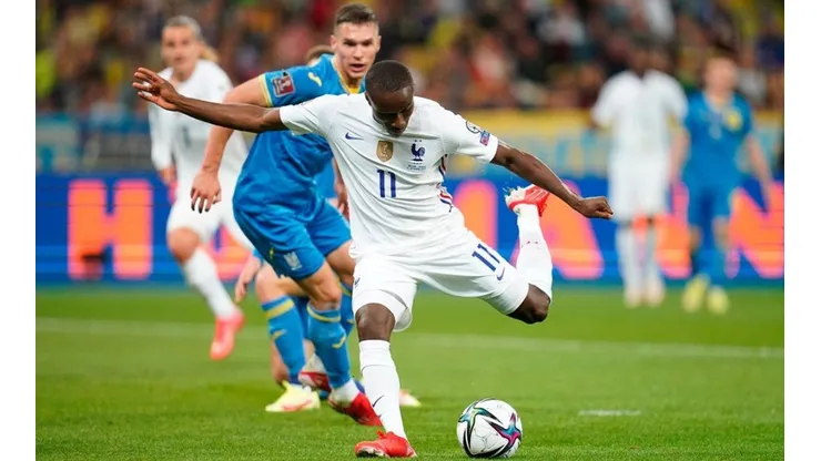 Acción de juego entre Ucrania y Francia.