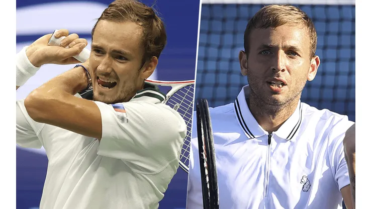 Daniil Medvedev vs. Daniel Evans por el US Open (Foto: Getty Images).