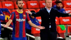 Pjanic y Koeman en Barcelona.