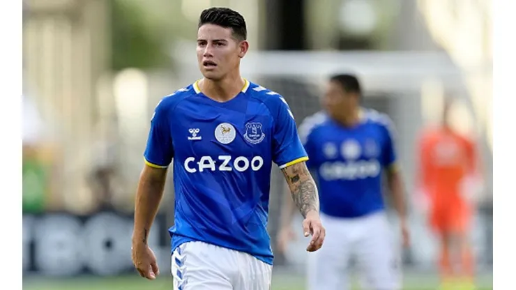 James Rodríguez con Everton.