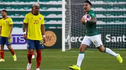 Momentos del partido de Colombia y Bolivia.