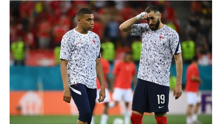 Karim Benzema y Kylian Mbappé, en la selección de Francia.