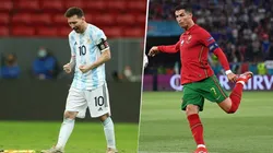 Messi y Ronaldo con sus selecciones.