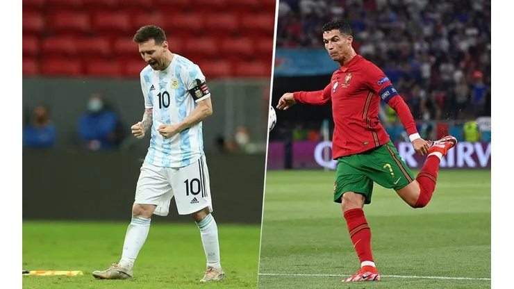 Messi y Ronaldo con sus selecciones.
