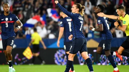 Festejo de gol de Griezmann con Francia