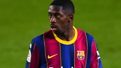 Dembélé en acción de juego con Barcelona.