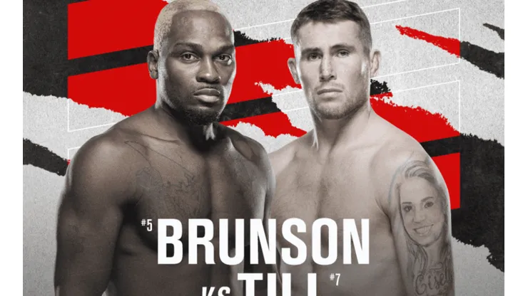 Derek Brunson vs. Darren Till, la cita estelar del UFC Fight Night del sábado 4 de septiembre (Foto: Página oficial de UFC).