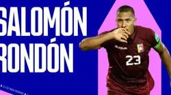Salomón Rondón en presentación con Everton.