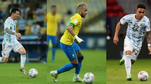 Lionel Messi, Neymar y Lautaro Martínez