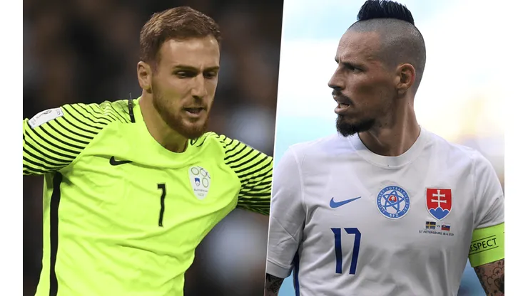 Eslovenia vs. Eslovaquia. (Fotos: Getty Images).