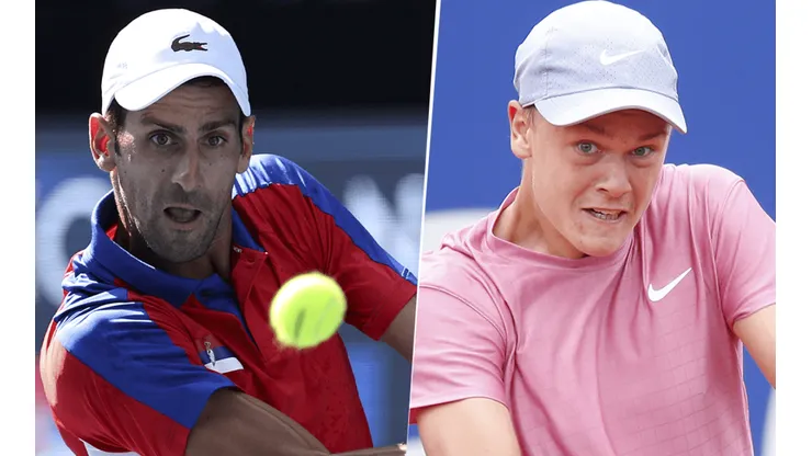 Novak Djokovic vs. Holger Rune por el US Open 2021 (Foto: Getty Images).