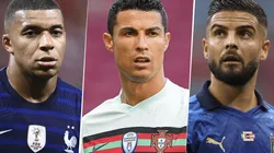 Kylian Mbappé (Francia), Cristiano Ronaldo (Portugal) y Lorenzo Insigne (Italia) son algunas de las figuras de las Eliminatorias UEFA. (Fotos: Getty).
