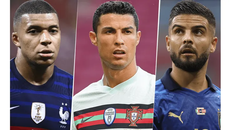 Kylian Mbappé (Francia), Cristiano Ronaldo (Portugal) y Lorenzo Insigne (Italia) son algunas de las figuras de las Eliminatorias UEFA. (Fotos: Getty).