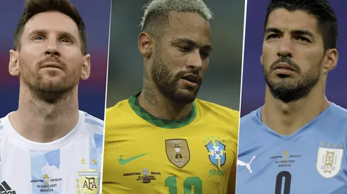 Lionel Messi (Argentina), Neymar (Brasil) y Luis Suárez (Uruguay) son algunas de las figuras de las Eliminatorias Conmebol. (Fotos: Getty).