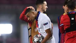 Pablo Sarabia y Kylian Mbappé, en PSG.