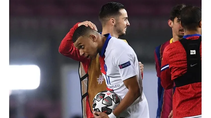 Pablo Sarabia y Kylian Mbappé, en PSG.