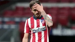 Saúl en un encuentro con Atlético de Madrid.