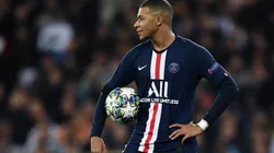 Kylian Mbappé con PSG ante Real Madrid en el Santiago Bernabéu.