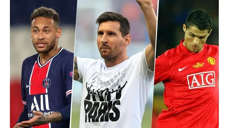 Neymar, Messi y Ronaldo, de los mejores pagos del fútbol.