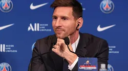 Lionel Messi en presentación con PSG.
