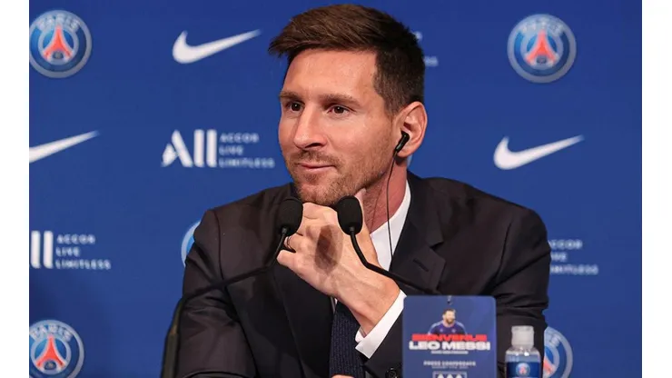 Lionel Messi en presentación con PSG.