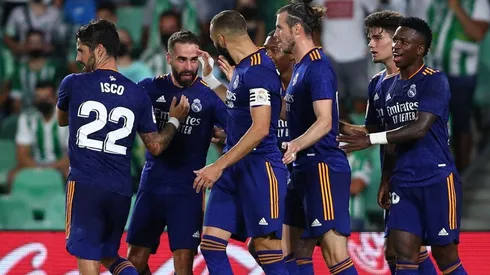 Festejo de gol de Real Madrid sobre Betis.