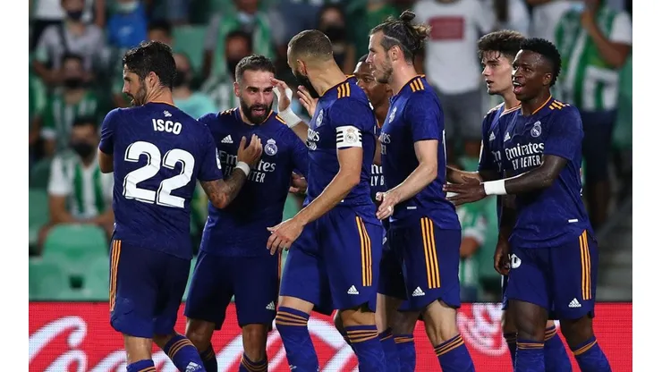 Festejo de gol de Real Madrid sobre Betis.