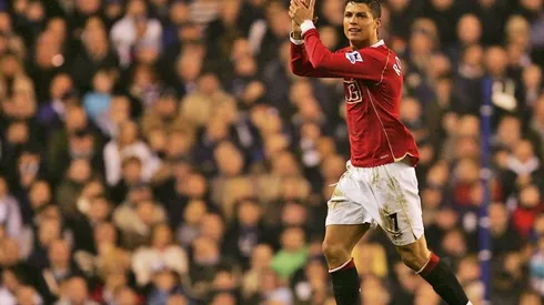 Ronaldo en acción en el estadio Old Trafford.