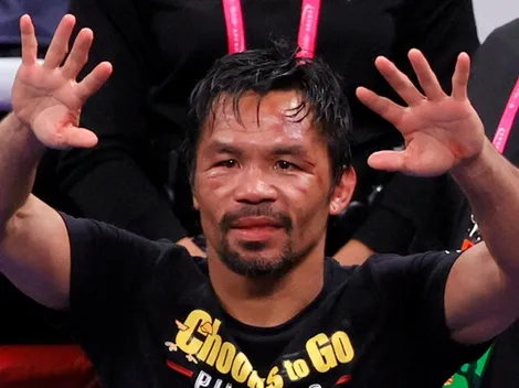 Manny Pacquiao, asistido por su mujer para comer tras la paliza de Yordenis Ugás