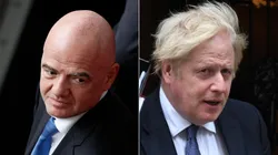 Gianni Infantino, presidente de FIFA, y Boris Johnson, primer ministro británico.