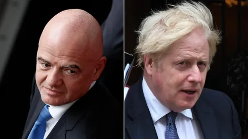 Gianni Infantino, presidente de FIFA, y Boris Johnson, primer ministro británico.