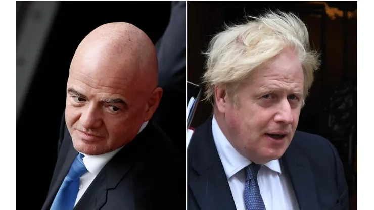 Gianni Infantino, presidente de FIFA, y Boris Johnson, primer ministro británico.