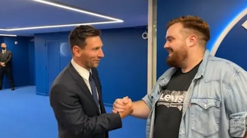 Ibai, en la presentación de Messi.