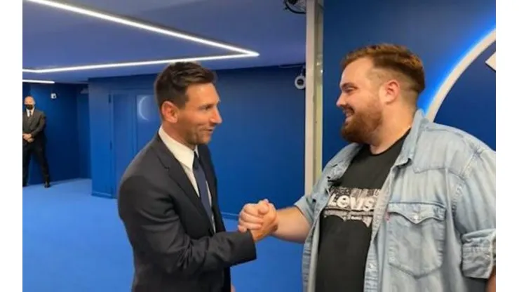 Ibai, en la presentación de Messi.