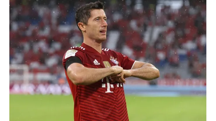 Robert Lewandowski en un encuentro con Bayern Munich.