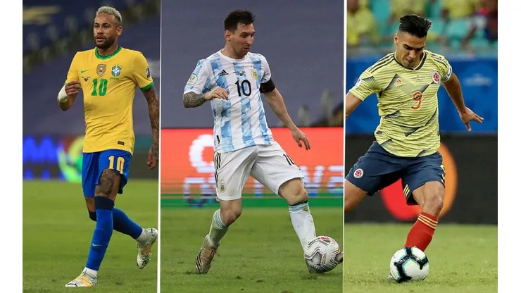 Neymar, Messi y Falcao, algunas de las estrellas de las Eliminatorias Conmebol.