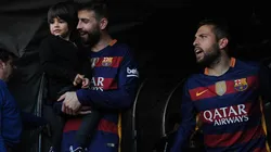 Gerard Piqué y Jordi Alba, jugadores del Barcelona.