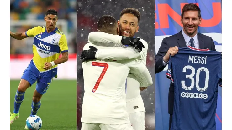 Cristiano Ronaldo, Neymar, Kylian Mbappé y Lionel Messi.