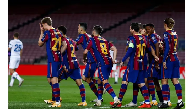 Jugadores del Barcelona.