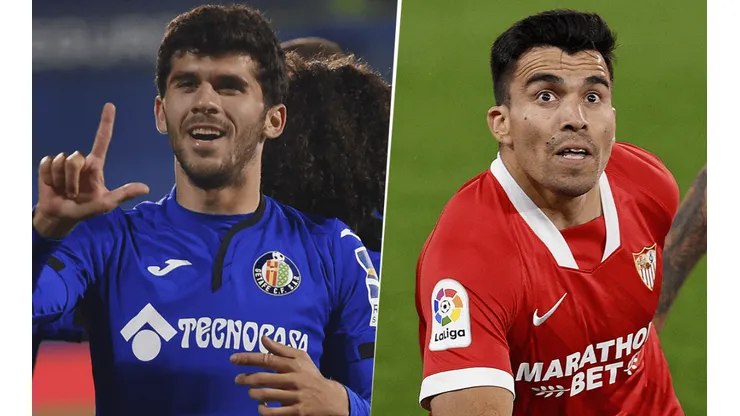 Getafe vs. Sevilla por La Liga de España. (Fotos: Getty Images).