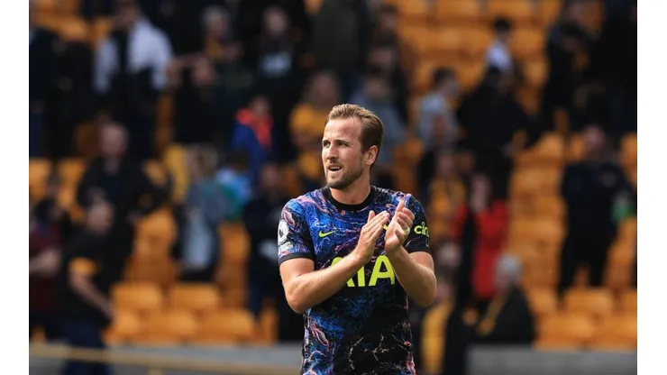 Harry Kane en un encuentro con Tottenham.