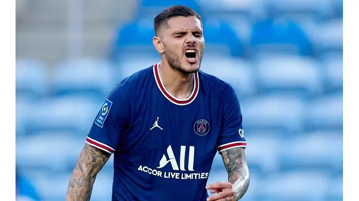 Mauro Icardi en un encuentro del PSG.