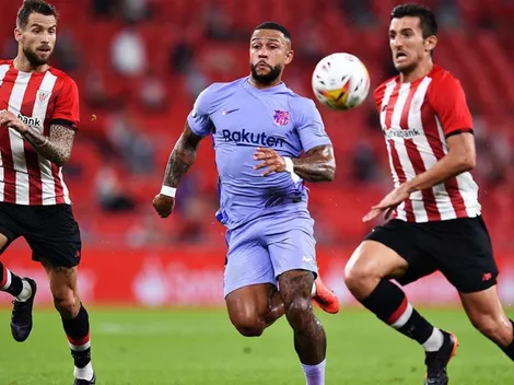 Memphis Depay salvó de la derrota a Barcelona en su visita a Athletic club