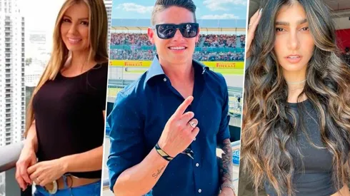 Esperanza Gómez, James y Mía Khalifa.