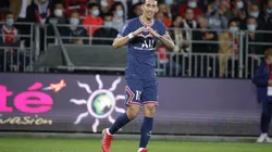 Ángel Di María en festejo de gol con PSG.