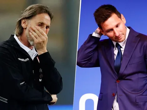 Ricardo Gareca se mostró disgustado con Lionel Messi