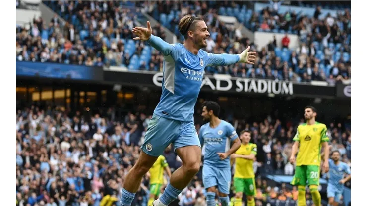 Jack Grealish, figura y autor de uno de los goles del Manchester City ante Norwich.