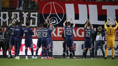 PSG en festejo de su triunfo.
