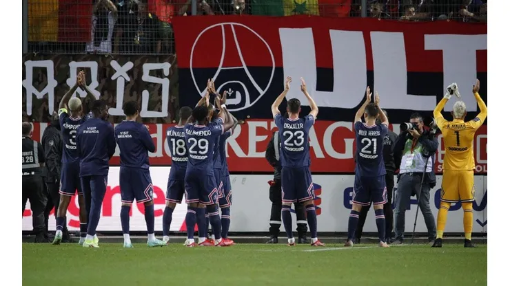 PSG en festejo de su triunfo.