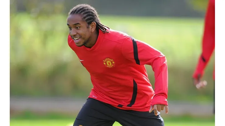 Anderson en entrenamiento con Manchester United.